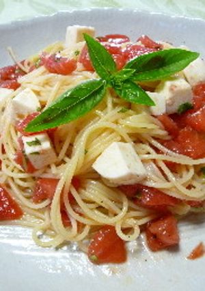 トマトとモッツァレラの冷製パスタ-レシピのメイン写真