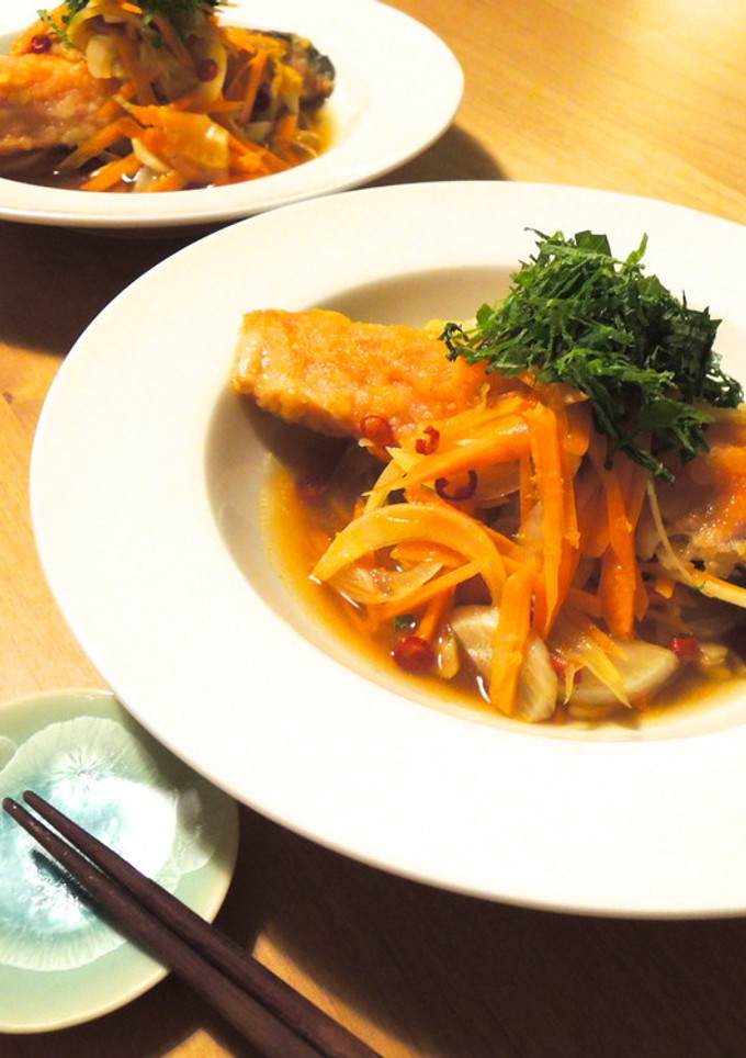 さっぱり鮭のカレー南蛮漬け-レシピのメイン写真