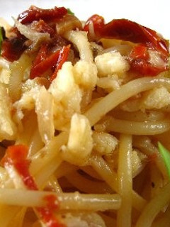バッカラと乾燥トマトのスパゲッティ-レシピのメイン写真