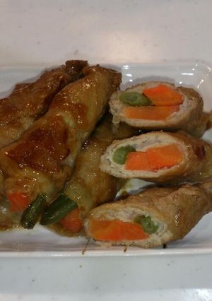 甘辛タレで肉巻き＊いんげん豆とニンジン-レシピのメイン写真