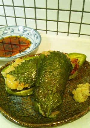 夏☆涼味☆大葉・ピーマンの和風肉詰め-レシピのメイン写真