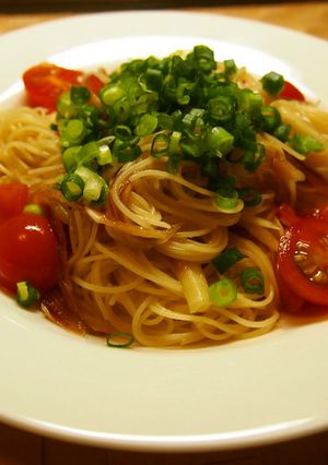 トマトとみょうがの冷製パスタ-レシピのメイン写真