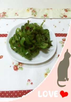茶漬ピーマン：冷凍弁当野菜おかずストック-レシピのメイン写真