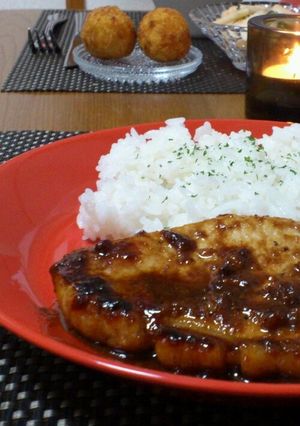 ポークソテー 味噌にんにくソース-レシピのメイン写真