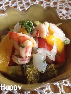 エビ・カラフル野菜のマリネサラダ-レシピのメイン写真