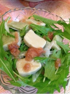 もっちり生麩と水菜のサラダ-レシピのメイン写真