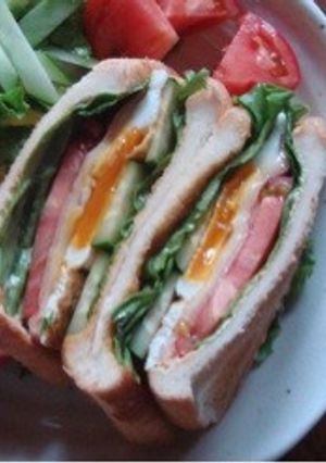 ガッツリ朝のホットサンド-レシピのメイン写真