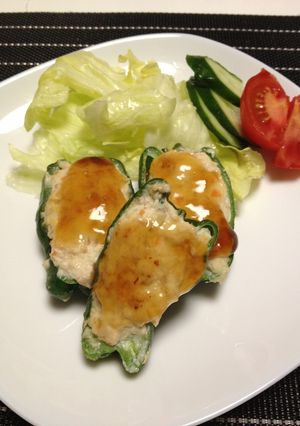 和風ピーマンの豆腐肉詰め-レシピのメイン写真
