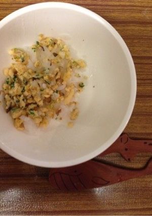 離乳食10ヶ月 キノコとたまご丼-レシピのメイン写真