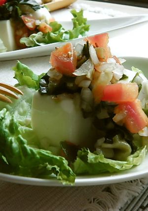 満腹野菜の食べるドレッシング冷奴サラダ♬-レシピのメイン写真