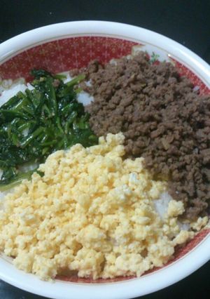 これぞ！簡単おいしい三色丼♪-レシピのメイン写真
