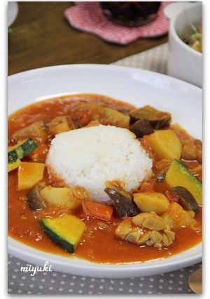 野菜とチキンのトマトスープ*カレー風味-レシピのメイン写真