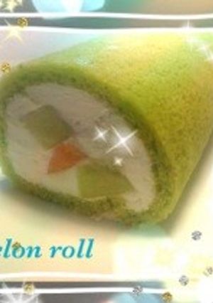 メロン＆メロンロールケーキ-レシピのメイン写真