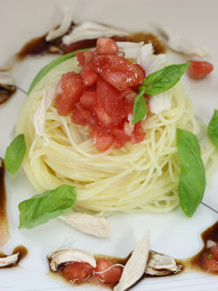 バルサミコと鶏のささみの冷製パスタ-レシピのメイン写真