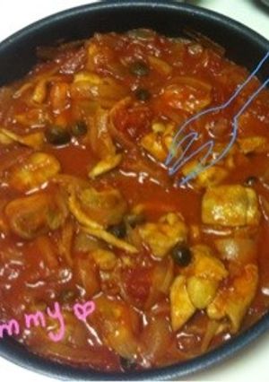 しめじとチキンのトマト煮込み♪-レシピのメイン写真