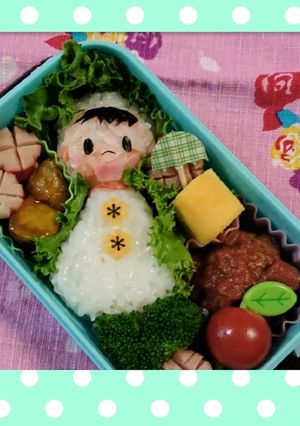 キャラ弁当＊男の子がてるてる坊主！-レシピのメイン写真
