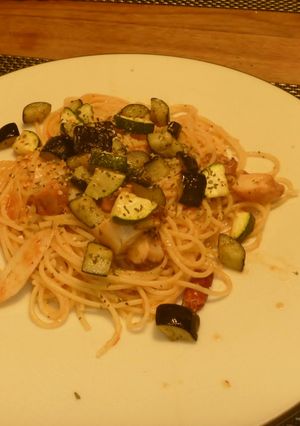 ズッキーニと茄子のトマトパスタ-レシピのメイン写真