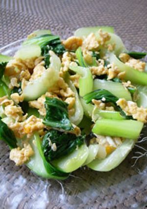 冷たい青梗菜と卵の中華風な箸休め-レシピのメイン写真