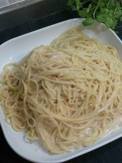 ボウルで簡単たらこクリームパスタ☆ランチ-レシピのメイン写真