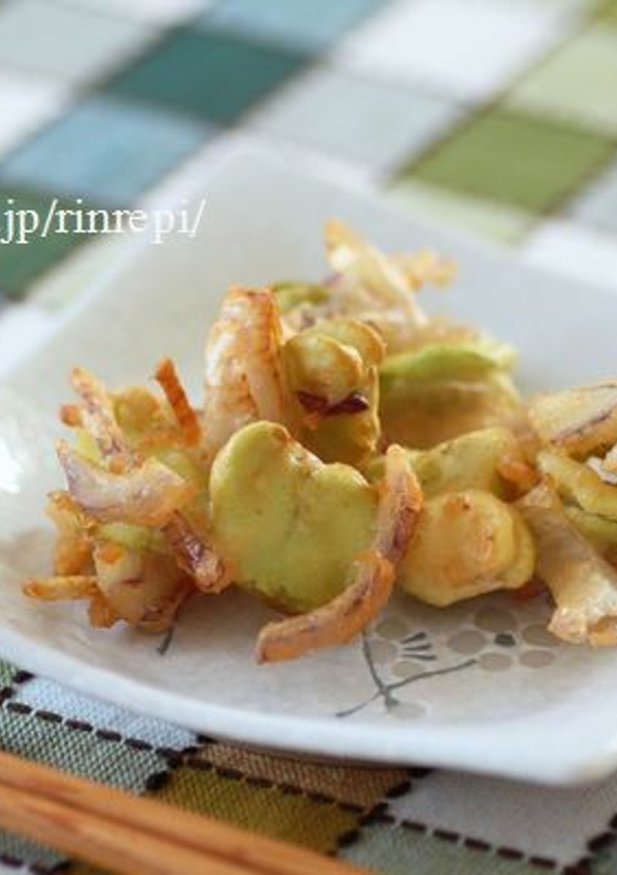 そら豆と玉ねぎのかき揚げ-レシピのメイン写真
