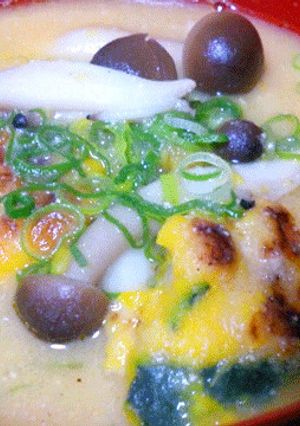 かぼちゃの団子とふなしめじの味噌汁-レシピのメイン写真