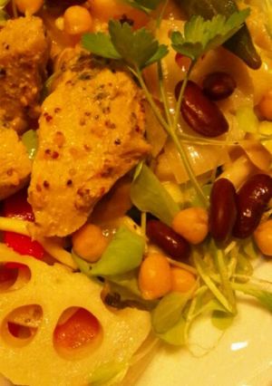 根菜サラダと豚ロースのハーブレモン-レシピのメイン写真