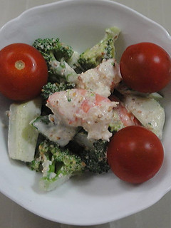 残ったエビで胡麻マヨサラダ-レシピのメイン写真