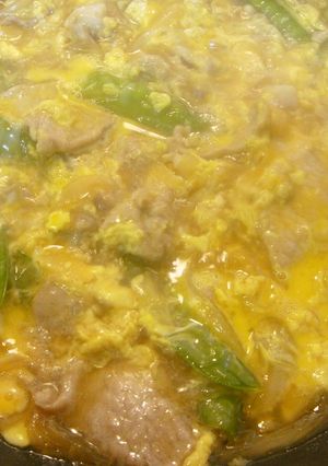 豚肉と絹さやの卵とじ-レシピのメイン写真