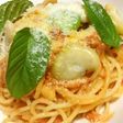 空豆のトマトクリームパスタ