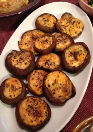 トースターで簡単しいたけの卵味噌マヨ焼き-レシピのメイン写真