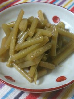 ふきの下ごしらえから炒め煮まで-レシピのメイン写真