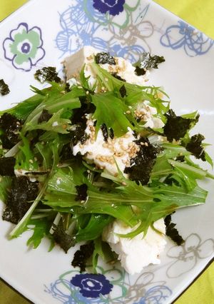 豆腐と水菜の韓国風サラダ-レシピのメイン写真