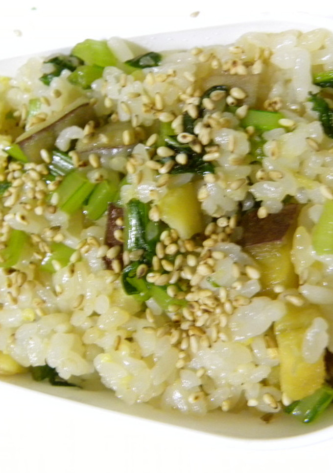 カブの葉とさつま芋の混ぜご飯♡-レシピのメイン写真