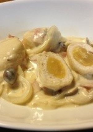 ビックリ…甘栗だんご＊豆乳クリーム煮-レシピのメイン写真
