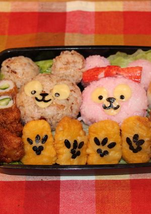 ダッフィー＆シェリーメイキャラ弁♡-レシピのメイン写真