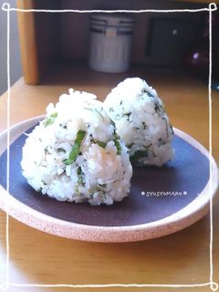 ✽大葉とちりめんのおにぎり✽-レシピのメイン写真