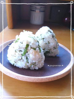 ✽大葉とちりめんのおにぎり✽-レシピのメイン写真