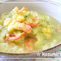 รูปของ 夏野菜のかき揚げらーめん