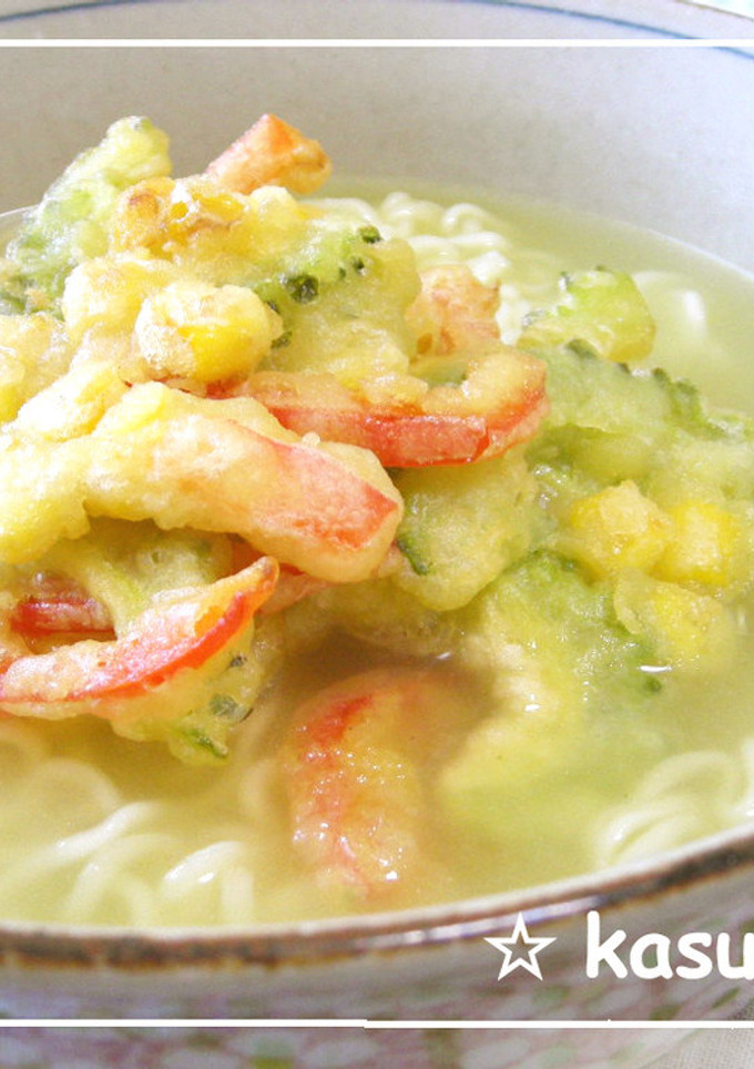 夏野菜のかき揚げらーめん-レシピのメイン写真