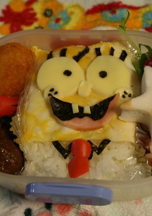 キャラ弁o(^▽^)oスポンジボブ☆-レシピのメイン写真