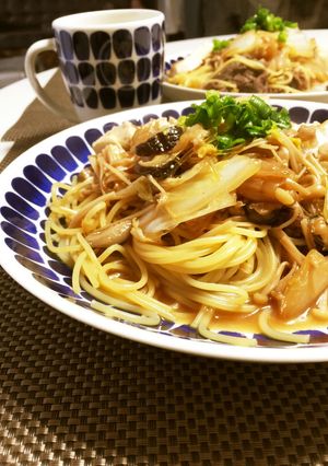 ｽﾀﾐﾅ・すきやき　パスタ-レシピのメイン写真