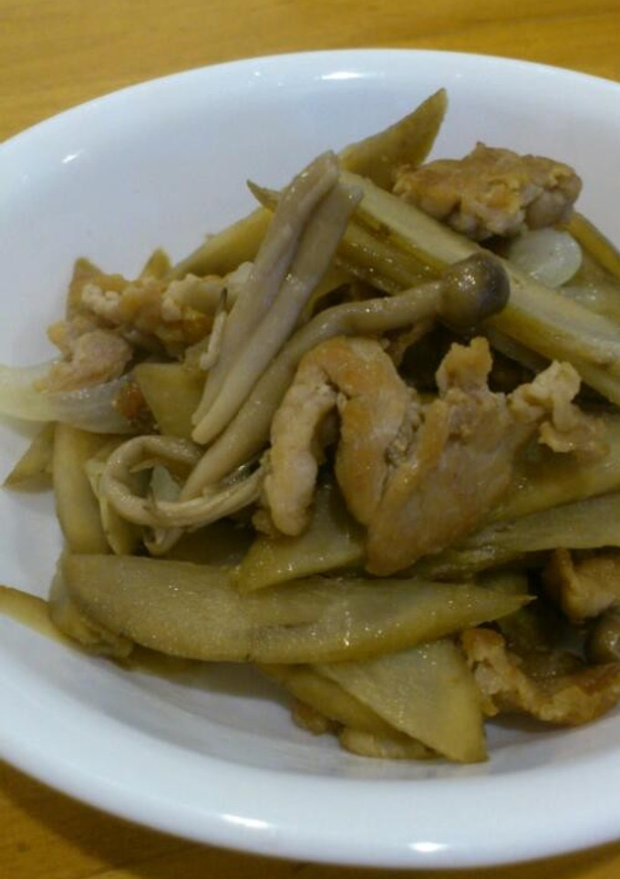 豚肉とごぼうのしぐれ炒め-レシピのメイン写真