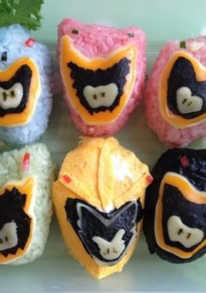 キャラ弁☆キョウリュウジャー☆全員集合☆-レシピのメイン写真