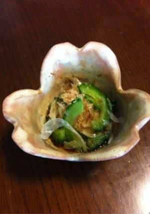 ゴーヤと新玉ねぎのポン酢和え-レシピのメイン写真