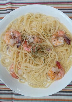 簡単☆エビのクリームパスタ-レシピのメイン写真