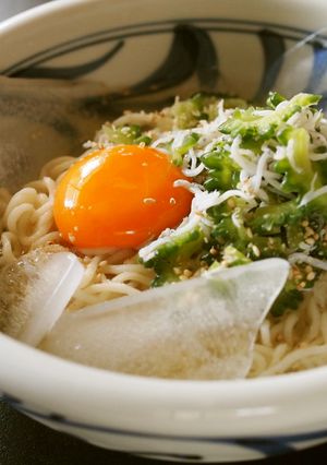 真夏においc～ゴーヤシラス冷ラーメン-レシピのメイン写真