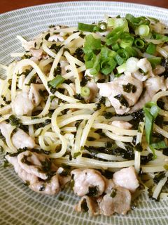 【ふりかけ】しそわかめ de パスタ。-レシピのメイン写真