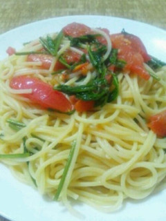 簡単!!トマトとこしあぶらのパスタ-レシピのメイン写真