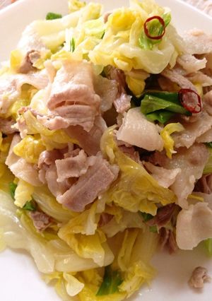 キャベツと豚バラ肉のピリ辛和え-レシピのメイン写真