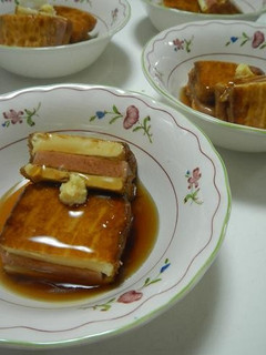 絹揚げスパムサンドのあんかけ♪-レシピのメイン写真